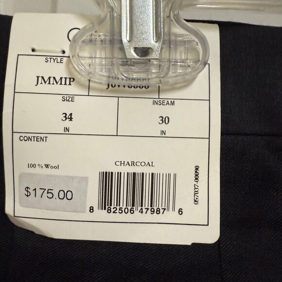 Calvin Klein Men’s Wool Slim Fit Dress Pants Charcoal Gray‎ 34x30 – Retail $175 - Picture 5 of 6